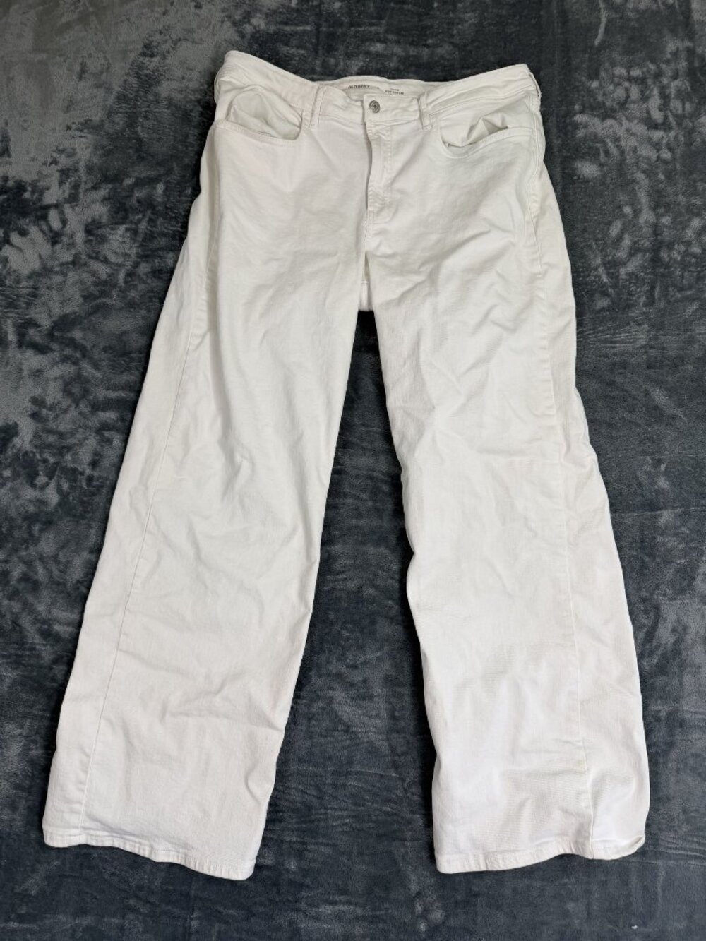 Old Navy High-Rise Wow Wide Leg Womens White Pants Size 16